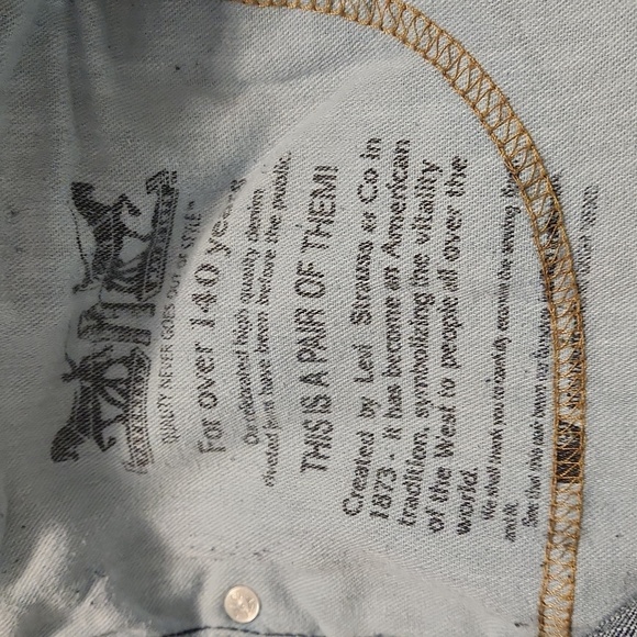 Levi~ 514 Straight Fit Size 36W 30L - Picture 6 of 6